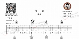 李健《传奇》吉他谱及教学视频[67]老姚吉他教室