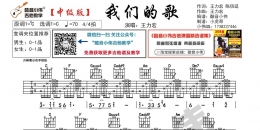 王力宏《我们的歌》C调吉他谱 酷音小伟