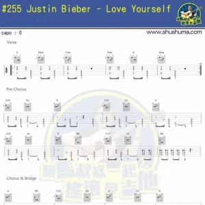 贾斯汀·比伯—《Love Yourself》​Love Yourself吉他​弹唱谱