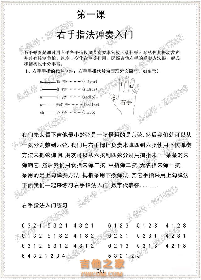 吉他自学入门 最容易的学习法 吉他轻松入门二十课 电子图版 一