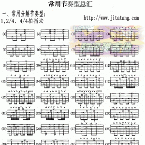 吉他伴奏的常用节奏型，必备