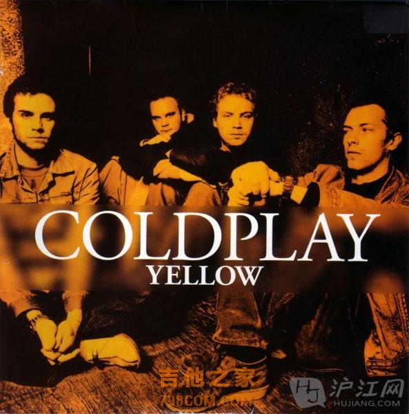 Coldplay乐队 火爆全球的歌曲 Yellow 吉他弹唱谱 啊浩简单版