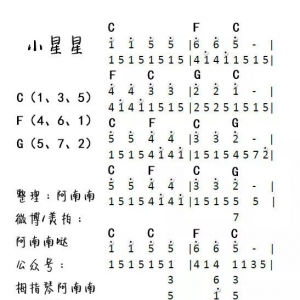 《小星星》和弦版简谱,还有我的思考:为啥这么编? ...