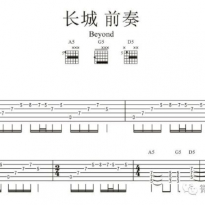 一鸣电吉他教学-BEYOND 长城 前奏＋间奏