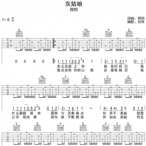 【吉他谱】郑钧《灰姑娘》