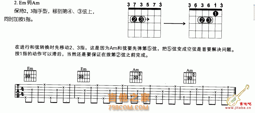 吉他和弦的转换速度练习技巧——新手必备