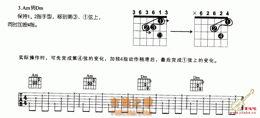 吉他和弦的转换速度练习技巧——新手必备