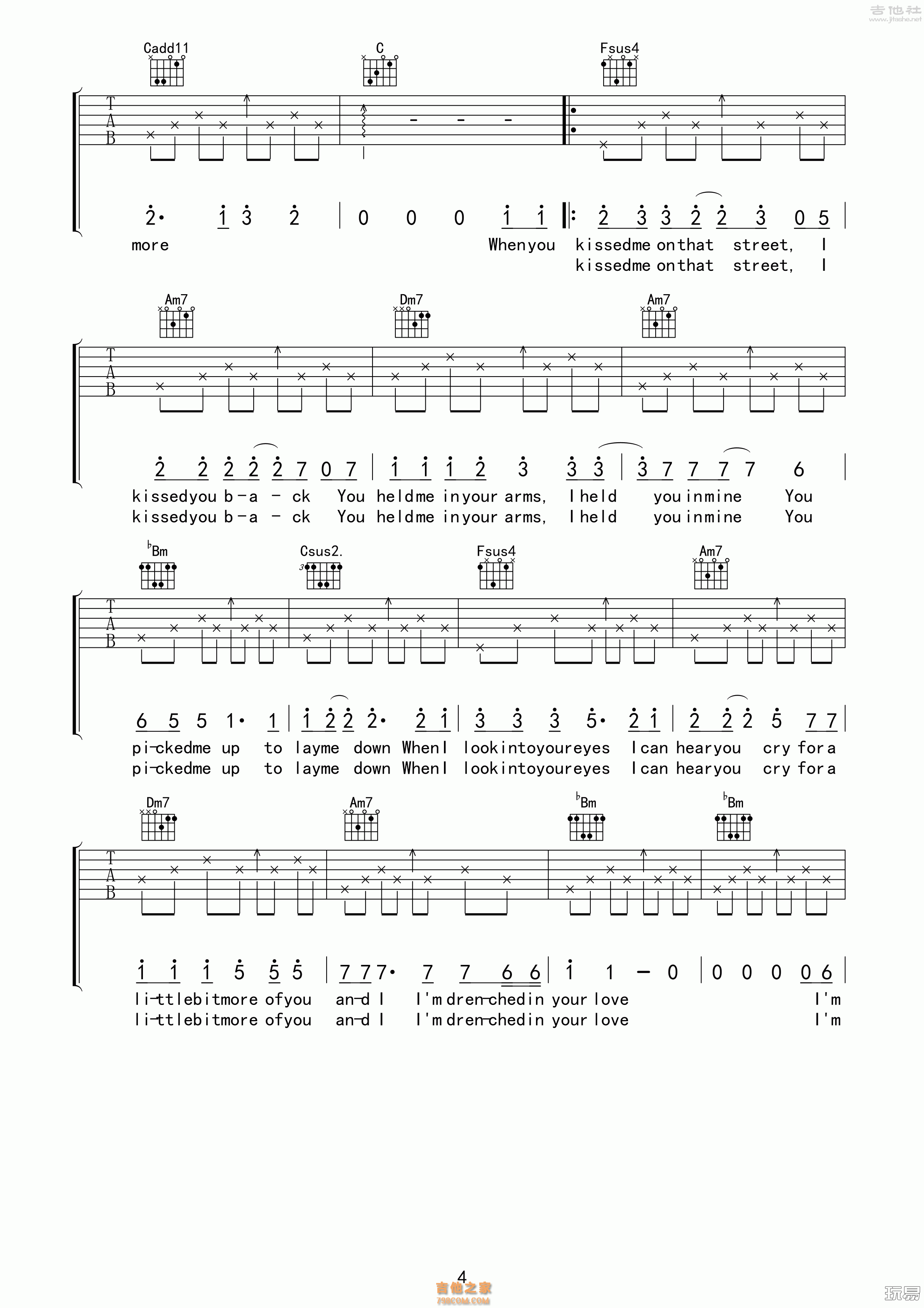 Coldplay - Yellow(玩易吉他弹唱教程:第九季第43集) [弹唱 教学] 吉他谱
