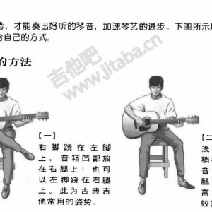 弹吉他正确的姿势-坐和站的方法(图解)