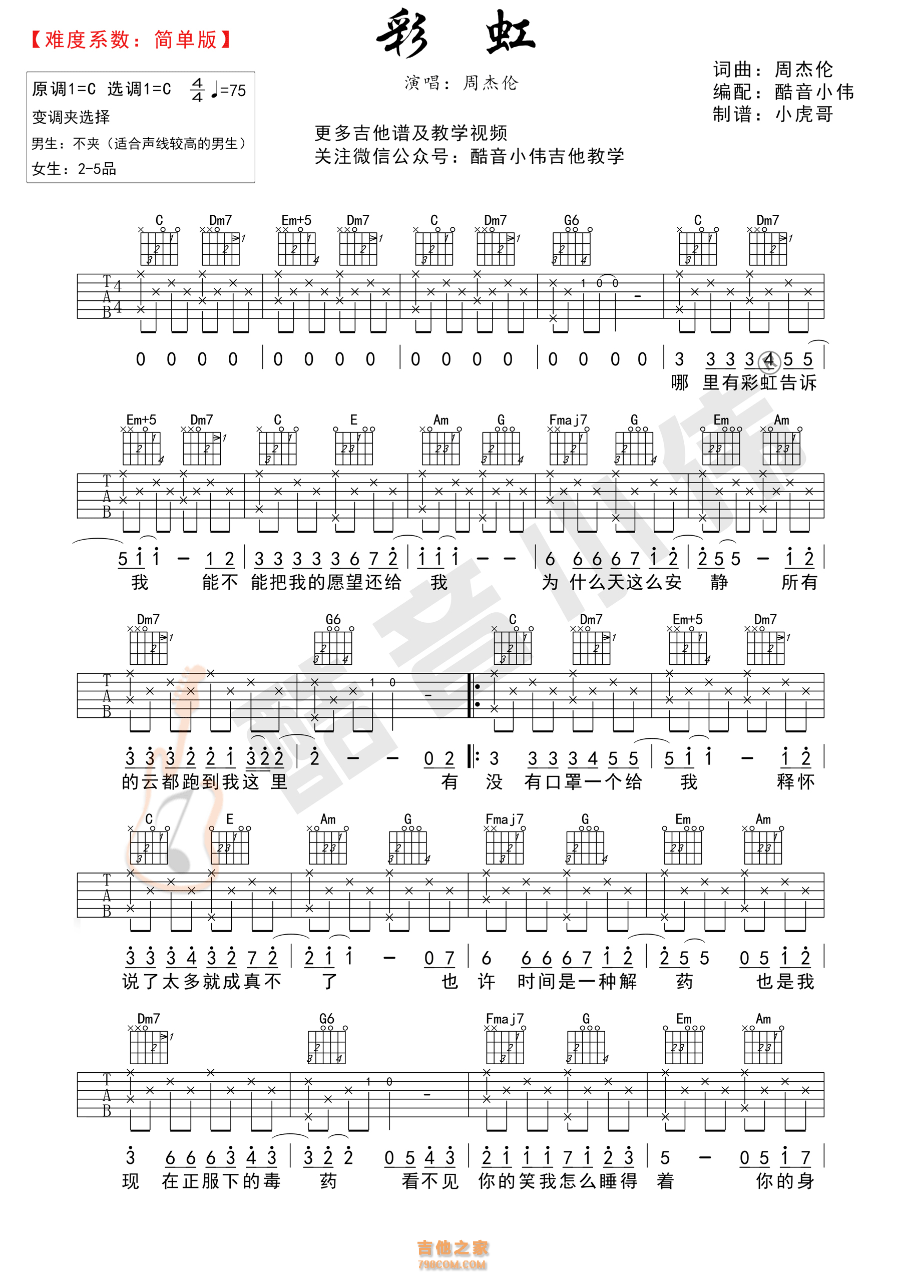 少一点天分吉他谱_吉他部落