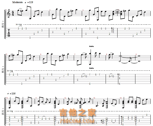 Let It Go吉他谱 郑成河指弹吉他谱