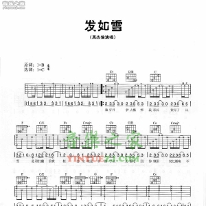 周杰伦《发如雪》吉他谱