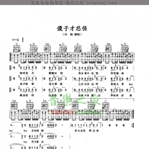 朴树《傻子才悲伤》吉他谱