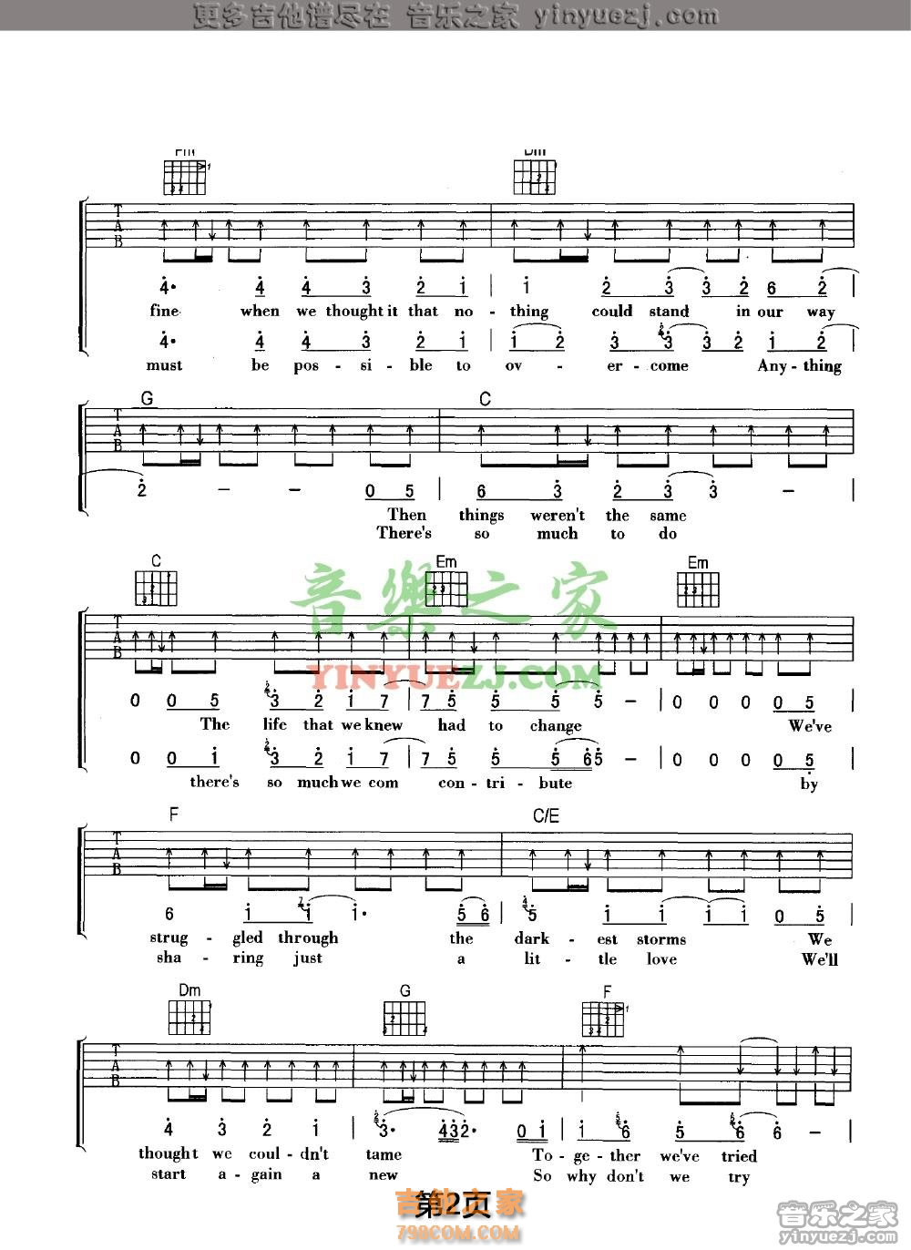 2孙燕姿《We Will Get There》吉他谱
