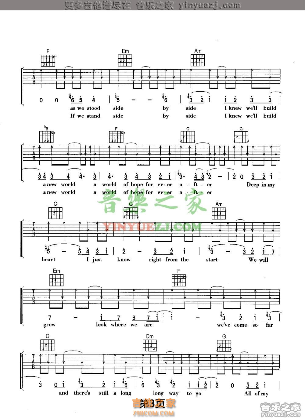 3孙燕姿《We Will Get There》吉他谱