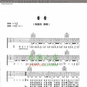 张震岳《蕾蕾》吉他谱
