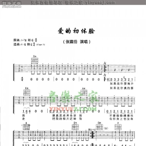 张震岳《爱的初体验》吉他谱