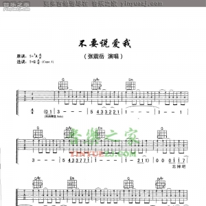 张震岳《不要说爱我》吉他谱