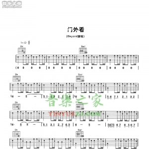 Beyond《门外看》吉他谱