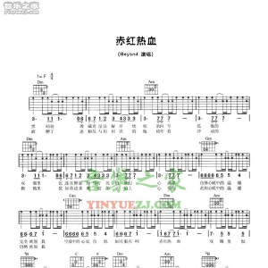 Beyond《赤红热血》吉他谱