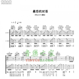 Beyond《最后的对话》吉他谱