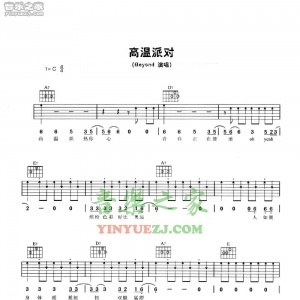 Beyond《高温派对》吉他谱