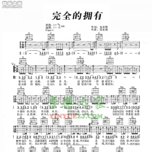 Beyond《完全的拥有》吉他谱