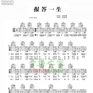 Beyond《报答一生》吉他谱