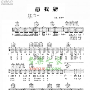 Beyond《愿我能》吉他谱