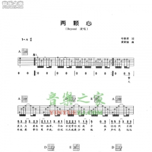 Beyond《两颗心》吉他谱