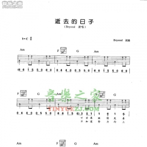 Beyond《逝去的日子》吉他谱