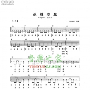 Beyond《战胜心魔》吉他谱