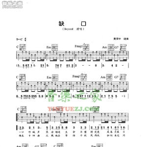 Beyond《缺口》吉他谱