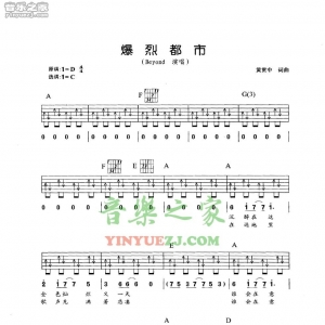 Beyond《爆裂都市》吉他谱