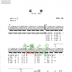 Beyond《遥望》吉他谱