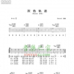 Beyond《灰色轨迹》吉他谱
