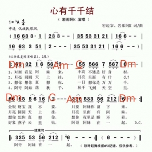 心有千千结，吉他谱——岩那阿K