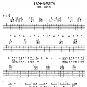 网友约谱|吉他谱《你就不要想起我》田馥甄