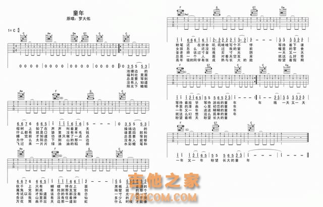 适合初学者的三大经典吉他谱，过来人都知道哟~