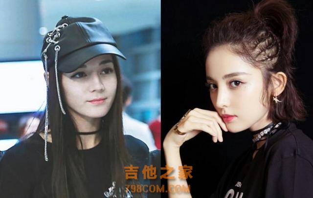热巴娜扎走摇滚风：热巴链条帽眼神杀，娜扎变吉他少女太帅了