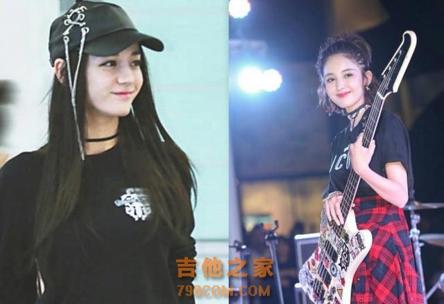 热巴娜扎走摇滚风：热巴链条帽眼神杀，娜扎变吉他少女太帅了