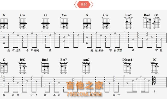 林宥嘉《说谎》吉他谱详细教学_琶音教学