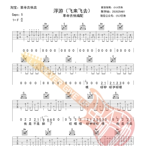 革命吉他教程NO.45赵雷《浮游》吉他弹唱教学