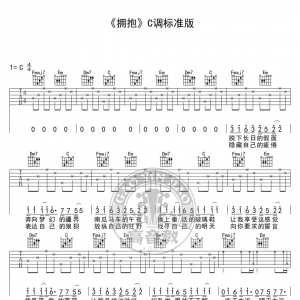 五月天 - 拥抱&知足&突然好想你 - 吉他弹唱谱