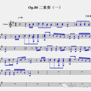 吉他|基础练习|G大调|Op.80 二重奏