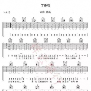 《丁香花》吉他弹唱视频教学简单版