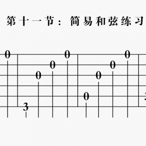 【民谣吉他入门】第十一节:简易和弦练习