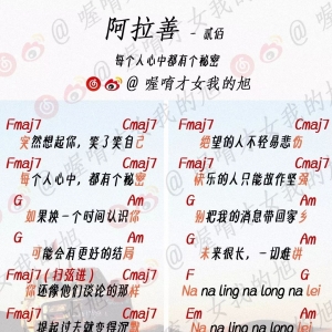 《阿拉善吉他谱》伍佰