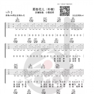 【吉他谱+教学】朴树《那些花儿》小磊吉他出品