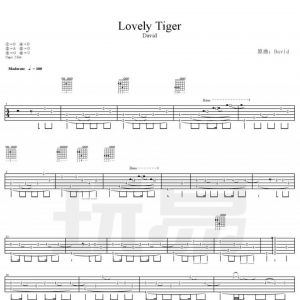 David《Lovely Tiger》吉他谱​（指弹）